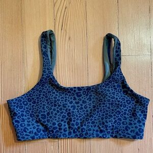 Alo Yoga Olive Green Leopard Print Sports Bra Size Medium